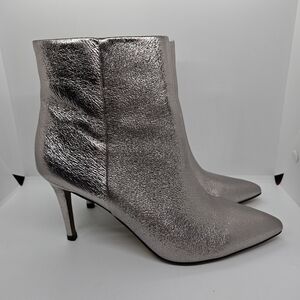Steven New York Laili metallic ankle boots silver lavender 9M